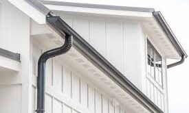 Close-up of a gutter on a house